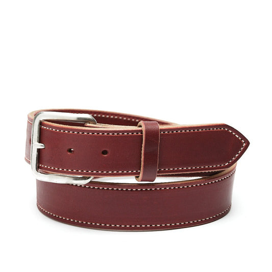 Burgundy Latigo Belt - Hats by Bru