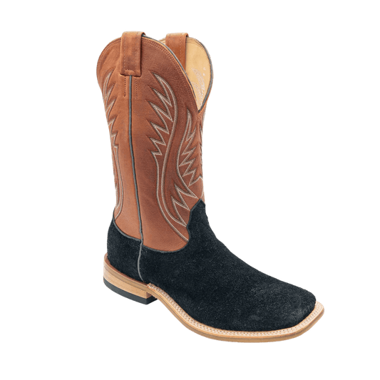 Fenoglio Boot Co. Black Roughout w/Cognac OPU Style No. 00101727 - Hats by Bru