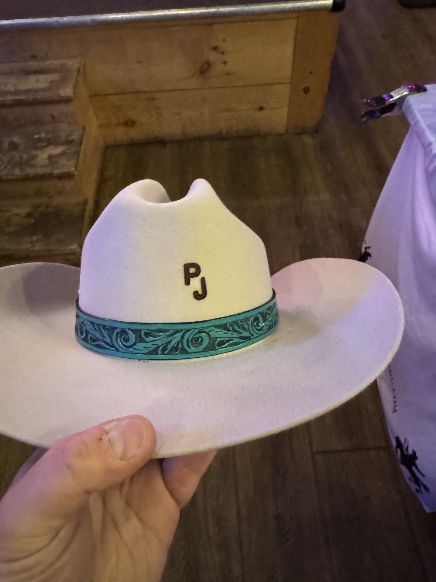 Hand Tooled Leather Hat Band (1 inch) - Hats by Bru