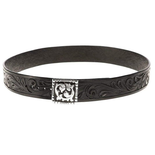 Hand Tooled Leather Hat Band (1 inch) - Hats by Bru
