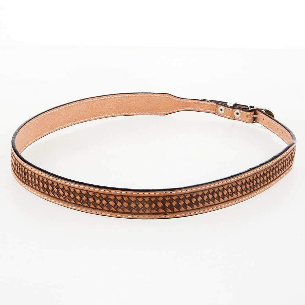 Leather Basketweave Hatband (3/4 inch) - Hats by Bru