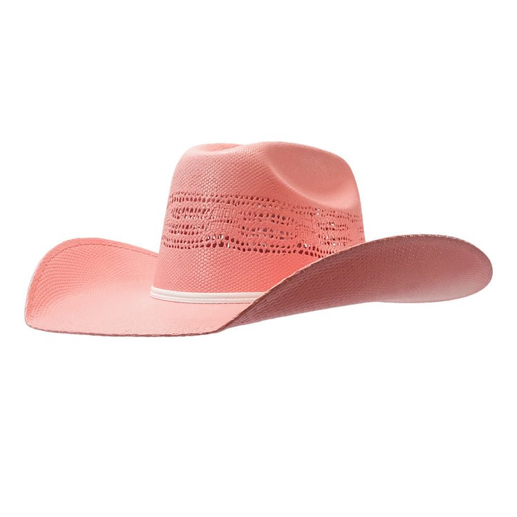 Youth Twister Bangora Straw Hat - Pink - Hats by Bru